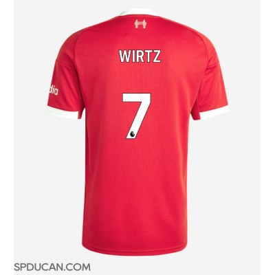 Muški Nogometni Dres Liverpool Florian Wirtz #7 Domaci 2025-26 Kratak Rukav Muški Nogometni Dres Liverpool Florian Wirtz #7 Domaci 2025-26 Kratak Rukav